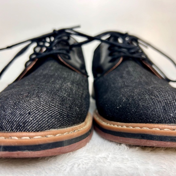 Madden NYC Leo Black Denim Lace Up Oxfords Loafer Men's Size US7/ Euro39.5/Mex25 - Picture 4 of 10